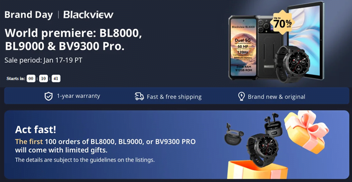 День бренду Blackview на Aliexpress